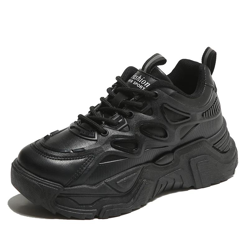 Fashion 2024 Luxury New Breathable Sports Casual Shoes for Women Thick-soled Lace-up Running Sneakers Fashionable and Versatile