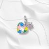 Ahthen copper Bead Charms Heartshaped puzzle Dangle Charm fit Snake Chain Bracelets Necklaces for Women Jewellery Making