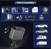 Car Charger Car Super Fast Charge Flash Charging, Telescopic Cable 4 In 1 Retractable Car Charging Cigarette Lighter Adapter