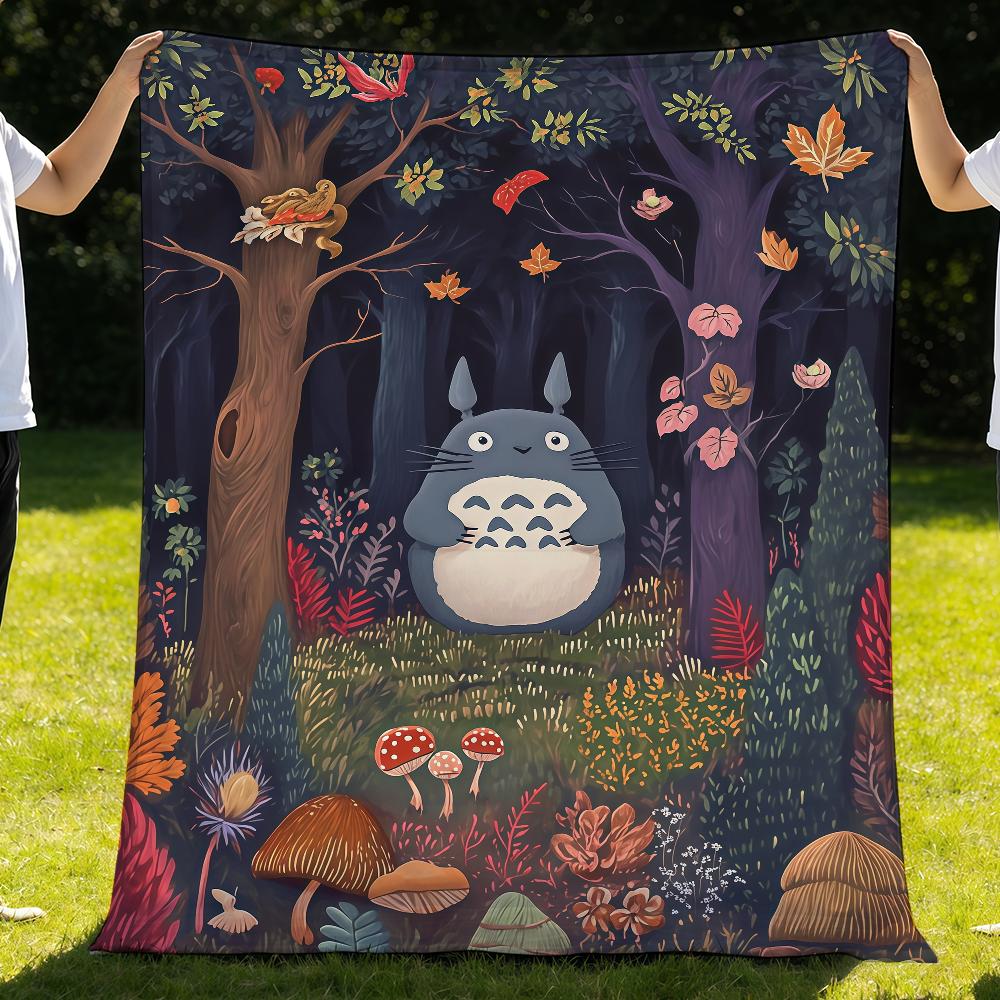 Classic Cartoon T-Totoro-S Cute Blanket Soft Warm Furry Throw Super Kids Toys Bed Sofa Car Cradle