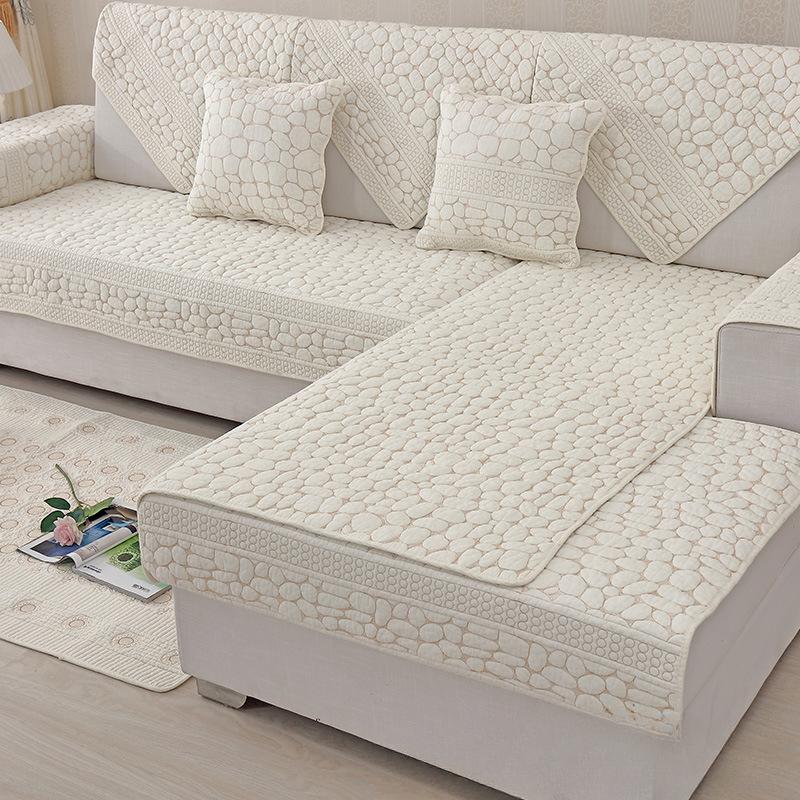 Cotton Sofa Cushion Four Seasons Simplicity Modern Cotton Fabric Living Room Sofa Cover Slipcover Cushion