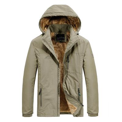 Veste Décontractée Homme Veste d'Extérieur Homme Veste d'Hiver Homme Plus Velours Coupe-vent Rembourrée