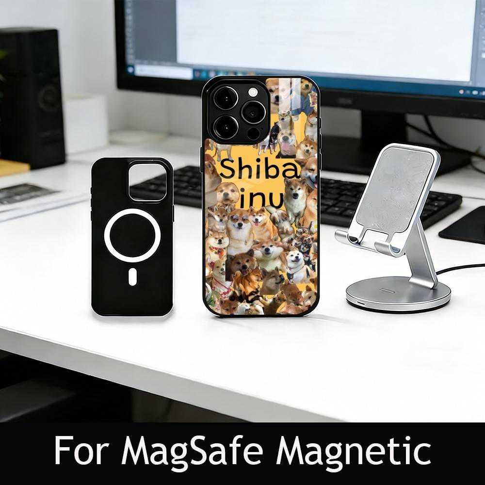 Shiba Inu Phone Case For iPhone17,16,15,14,13,12,11 Plus,Pro Magnetic For Magsafe Wireless Charging