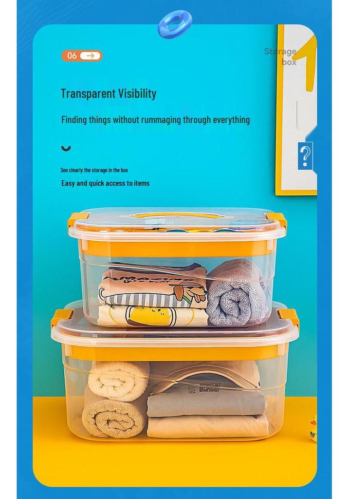 BNBS Portable Waterproof Beach Storage Box: Clear, Handheld Organizer for Outdoor Swimming Supplies