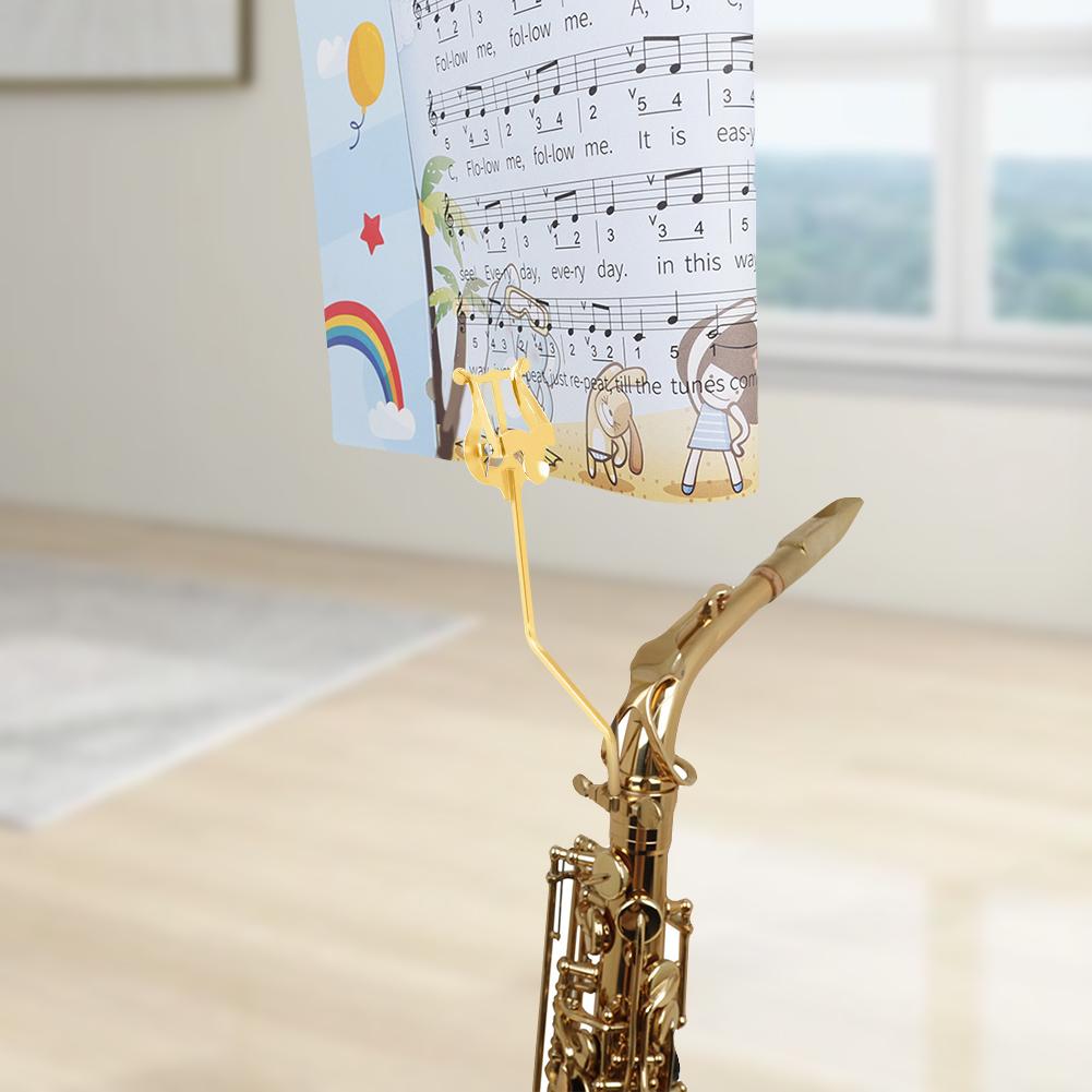 Metal Alto Saxophone Sheet Music Clip Stand Sax Baritone Portable Marching Sheet Music Stand Musical Instrument Accessories