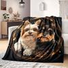 1Pc Cartoon Print Flannel Blanket, High Quality Comfortable for All Seasons, Home Decor, Warmth and Comfort, Perfect for Christmas Birthday Gift