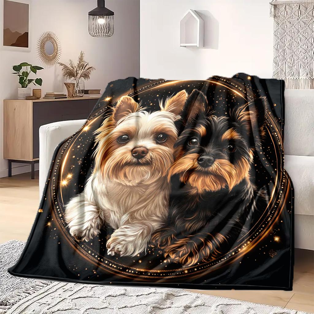 1Pc Cartoon Print Flannel Blanket, High Quality Comfortable for All Seasons, Home Decor, Warmth and Comfort, Perfect for Christmas Birthday Gift