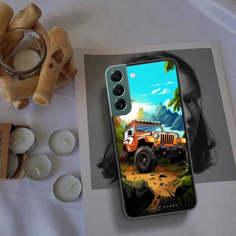Off Road Vehicle Tourism Scenery Phone Case For Samsung Galaxy S22 S25 Ultra S21 S10 Plus S26 Edge S20 S23 S24 FE Cover Sili