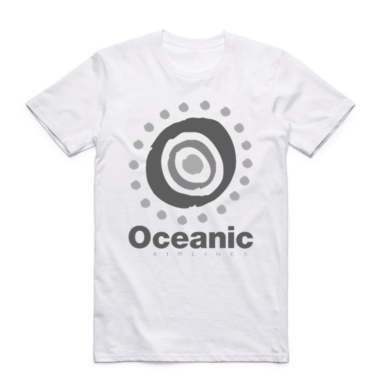 

2017 Summer Fashion Oceanic Airlines Men T Shirt Tall Novelty Print O Neck T-shirt Cool Short Sleeve Men s Clothing 4XL
