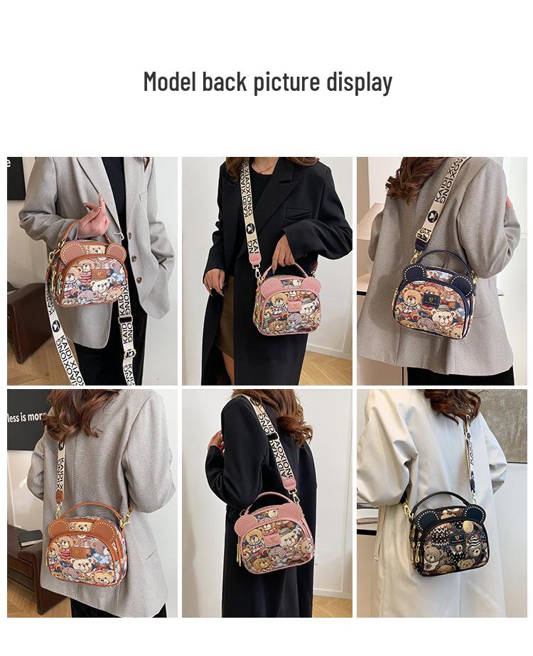 Hello Kitty 25th Anniversary Women's Color Block Crossbody Bag with Cute Bear Design