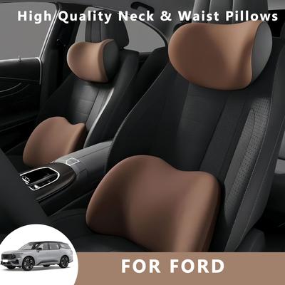 Car Neck Pilow Protector Auto Seat Headrest Soft Waist Cushion Neck Cushion Backrest Lumbar Support for FORD EDGE Equator Sport