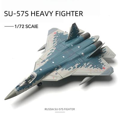 1:72 Russisches SU-57S Schweres Jagdflugzeug Modell Kreative Militär-Serie Bausteine Heimdeko Zusammengebaute Spielzeuge für Jungen Weihnachtsgeschenke