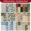 Świąteczny Blok Papierów do Scrapbookingu 12 Arkuszy 6x6 Brokatowe Konfetti Płatek Śniegu Jednostronne Nadruki Karton 160gsm Bezkwasowy Dekoracyjny