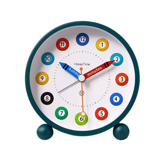 Analog Alarm Clock with Night Light Non-Ticking Silent Battery Operated Bedroom Desktop Digital Quartz Clock Children Students Birthday Gift