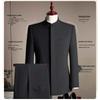 Hengyuanxiang Men's Chinese Style Stand Collar Zhongshan Suit Set