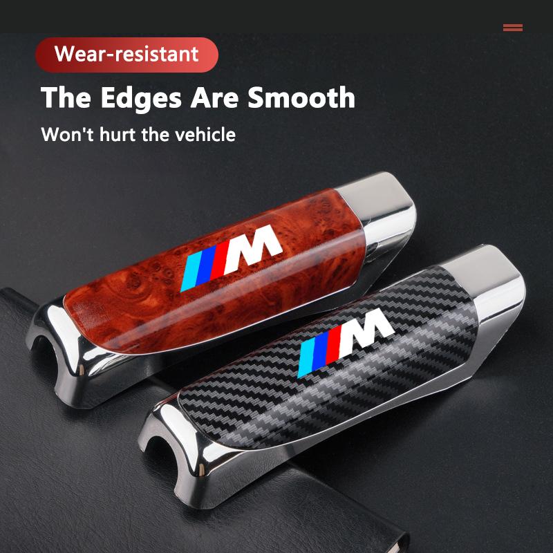 Leather Carbon Fiber Car Handbrake Cover Protective Sleeve Hand Brake Protection Car Interior For BMW M 1 3 5 Series X1 X3 F10
