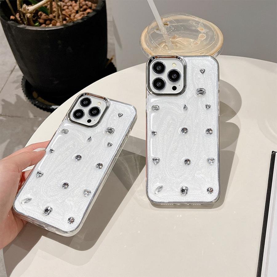 Luxury Sparkle 3D Rhinestone Glitter Phone Case for iPhone 16 15 14 13 12 11 Metal Camera Protection Shockproof & Scratch-Resistant Cover