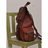 20" New Large Genuine Leather Back Pack Rucksack Travel Bag Men's and Women's.