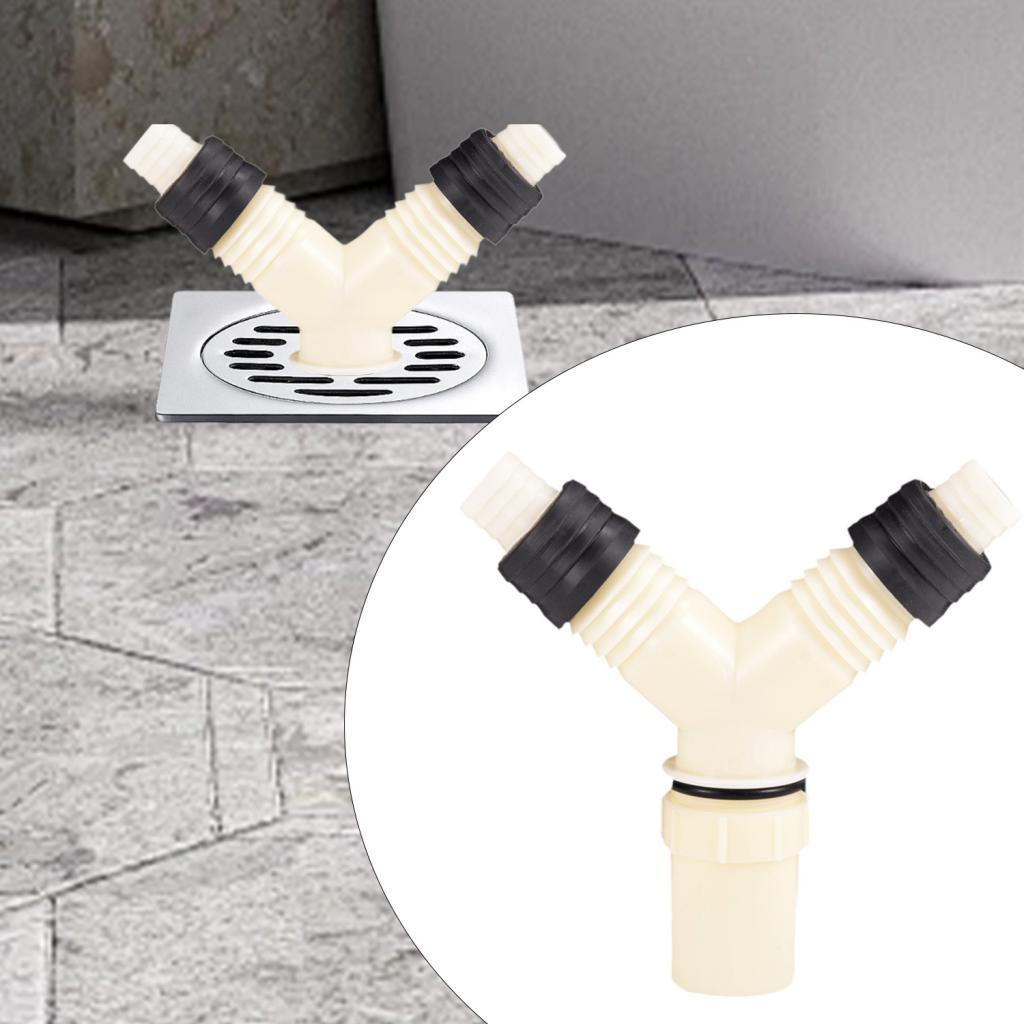 Floor Drain Adapter Sturdy Washing Machine Outlet Tee Joint Sewage Connector