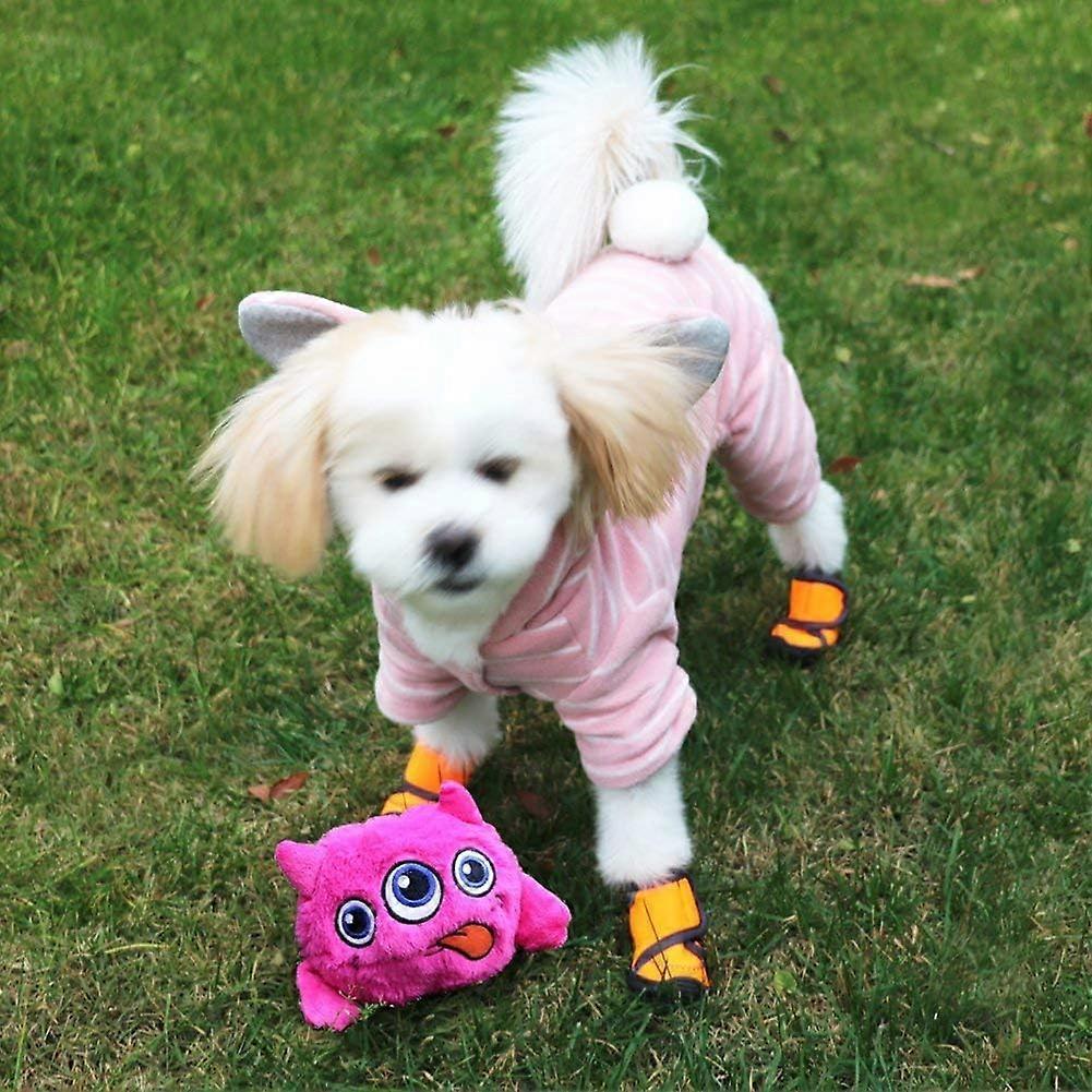 SCSYV Interaktives Hundespielzeug Hüpfendes Kicherball Geräusch Monster Plüsch Welpen Spielzeug Quietschen Vibration Vibration Automatisch Mobil GST Hundesicher Elektronisch Elect