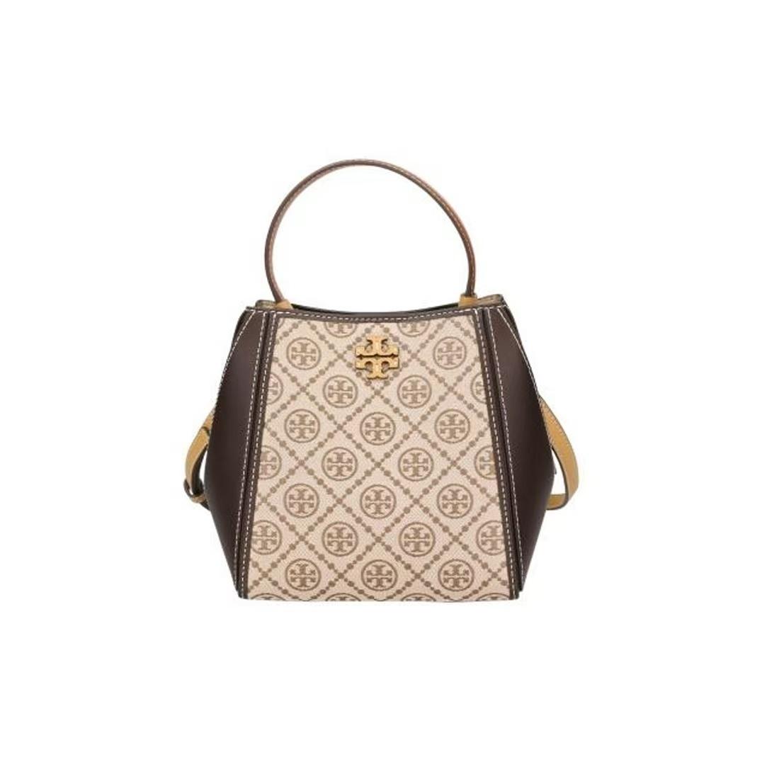 

Tory Burch Mcgrawt Monogram Classic Logo Bucket Bag Women Shoulder Bag Hazelnut-Brown 172042-371 Basic Set (Bag+Dust Bag)