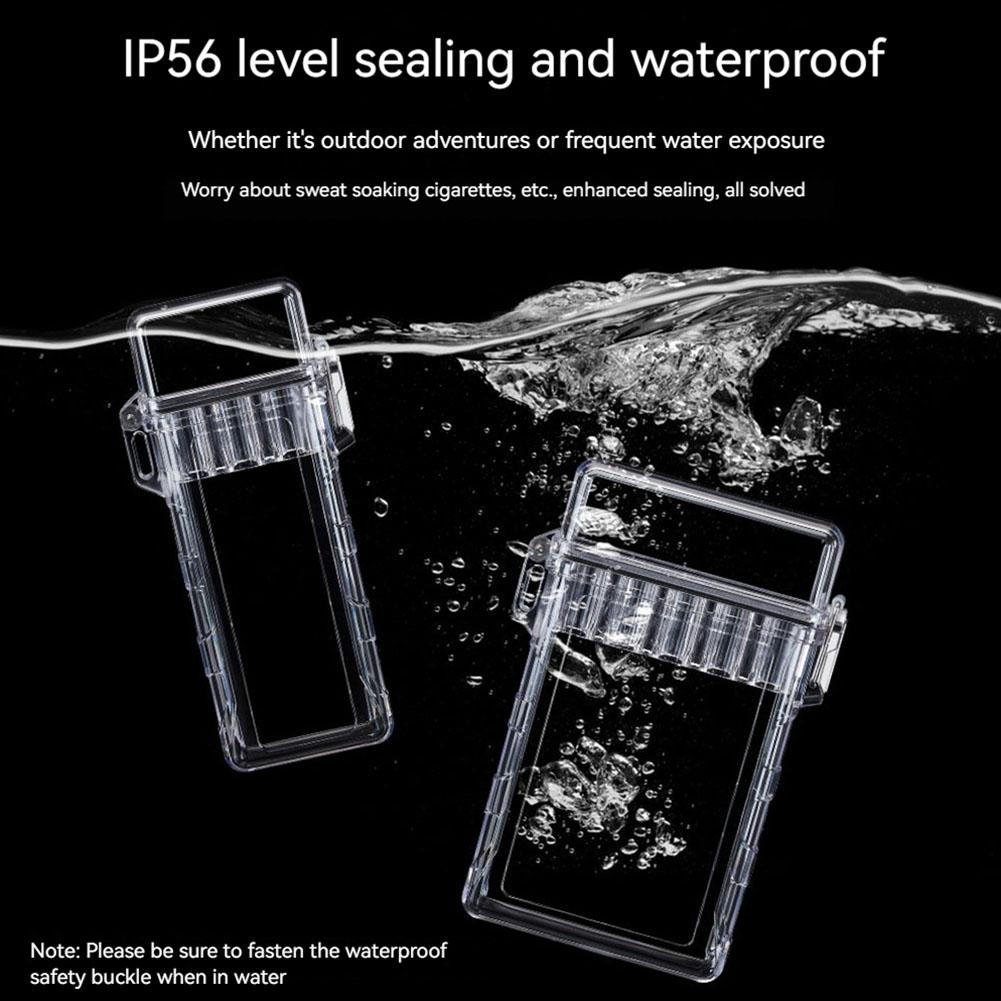Outdoor EDC Transparent Cigarette Case Waterproof Cigarettes Box Holder Cigarette Box for Men Women
