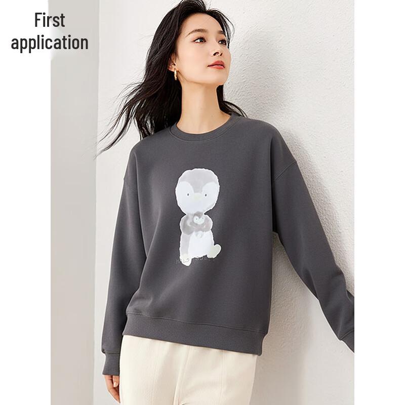 Chushen Women's Color Block Crew Neck Sweatshirt