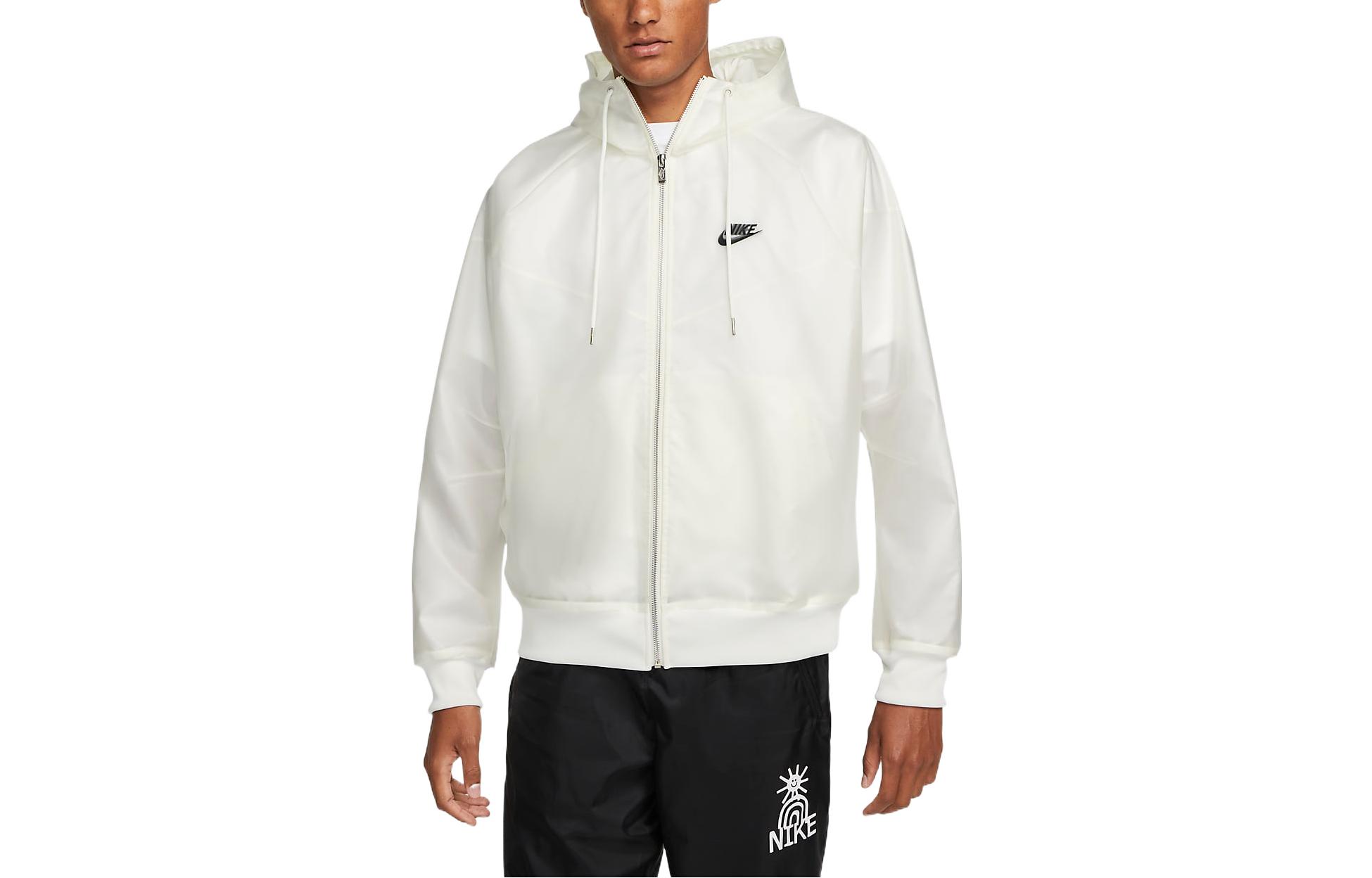 Nike Men's White Jackets Hooded Moderate Other Dq4250-133 Cm