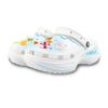 Crocs Classic Platform Clog AnJie Summer Beach Fun 3D Decoration Hand-painted Clogs Unisex White and Blue