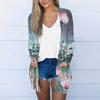Long Sleeve Women Retro Printed Light And Thin Top Lightweight  Jacket Cardigan
