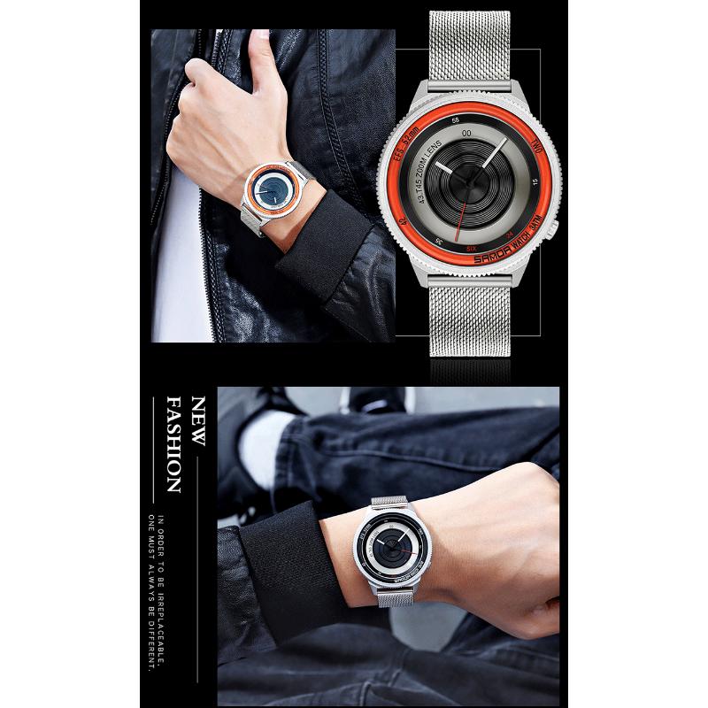 SANDA Ceas de bărbați Nou Photographer Time Series Fashion Trend Ceas de cuarț pentru bărbați Ceasuri cool