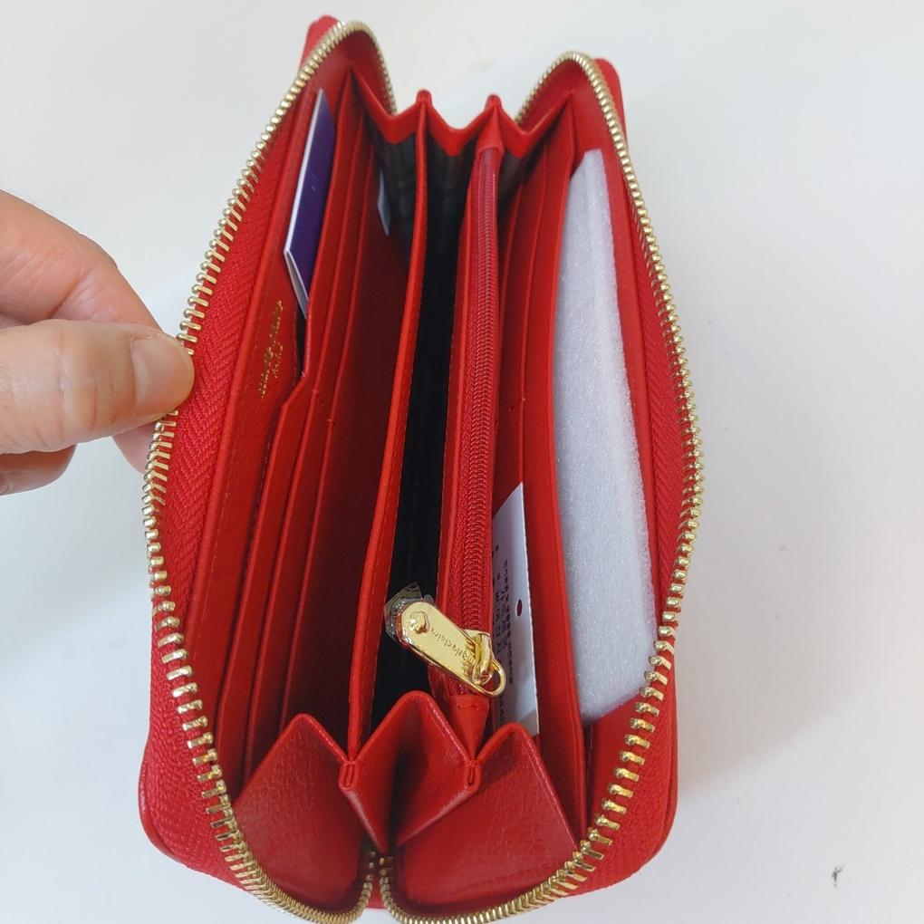 [Mari eclaire] Premium natural cowhide leather zippered women's long wallet / soft leather / lightweight / good storage