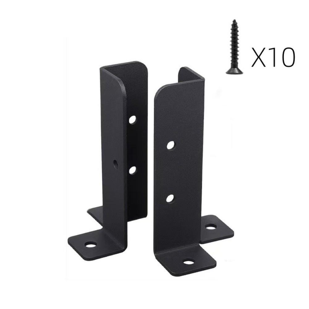 2pcs Metal Corner Bracket Heavy-Duty Wood Fence Mounts Support Mounting Bracket Post Stabilizer
