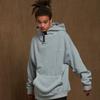 PIGMENT Slogan Buckle Hoodie - Gray