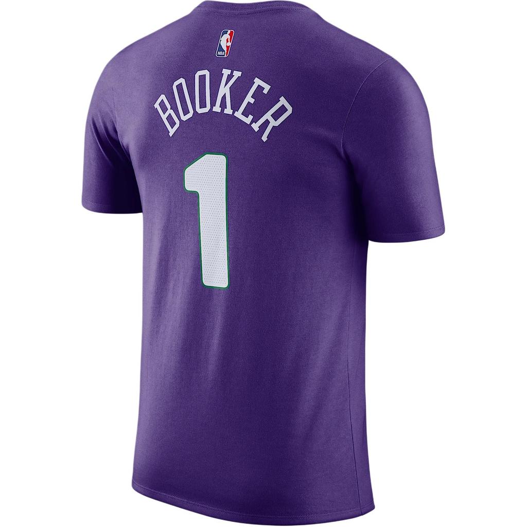 Nike X NBA Devin Booker Phoenix Suns FW24 Essential City Edition Logo Crew Neck Pullover T-Shirt Men T-Shirt Wild-Purple HJ2786-504