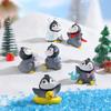 6 Stück Süße Cartoon-Pinguin-Figuren Spielset Mini-Cartoon-Pinguin-Kuchenaufsatz Winter-Pinguin-Figuren Kuchen Dekoration