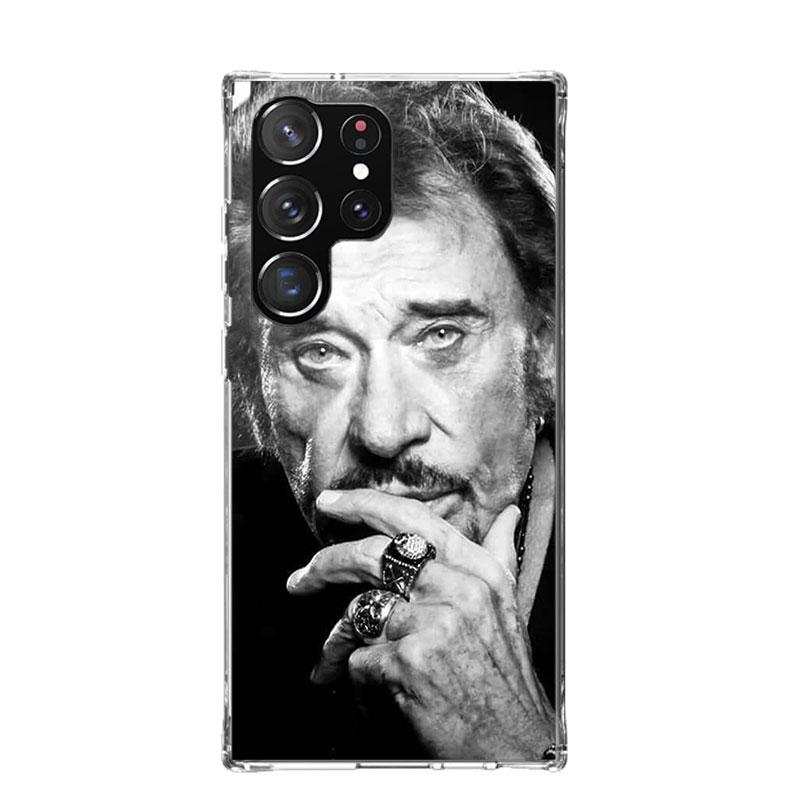 Johnny Hallyday Music Case Phone Cover for Samsung Galaxy S24 S25 Ultra S23 Plus S22 + S21 S20 FE S10 S25 Edge Trend Fundas Gala