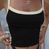 2025 Spring Women's Color Block Slimming Backless Tank Top
