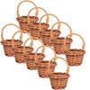 1PCS Dollhouse Miniature Rattan Woven Hand Willow Tiny Wicker Basket Easter Party Wedding Flower Picnic Mini Fairy Garden Decor