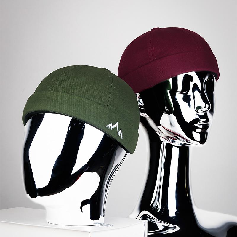 Artistic Retro Embroidered Hat Hip-hop Street Dance Fashionable Melon Rind Hat Brim Elegant and Chic Tang Hat