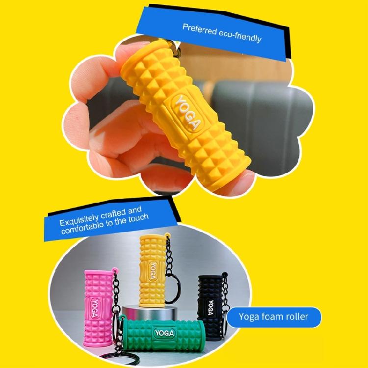 Small Yoga Foam Roller Key Accessory Stylish And Practical Key Pendant Suitable For Gym Bags And Personal Style