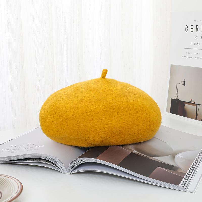 Wool beret painter hat women autumn and winter versatile retro hat winter versatile hat