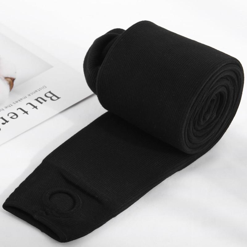 Winter Velvet Thickened Cotton Vertical Strip Leggings Women's Outer Wear Threaded Vertical Strip High Waist Thermal Pants Integrated Pants