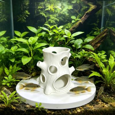 3D-gedrucktes Aquarium-Ornament, Baumstamm-Aquarium-Dekoration für Pflanzenbecken und Aquarien, poröser Versteckplatz für Fische, Garnelen, Schnecken, Amphibien