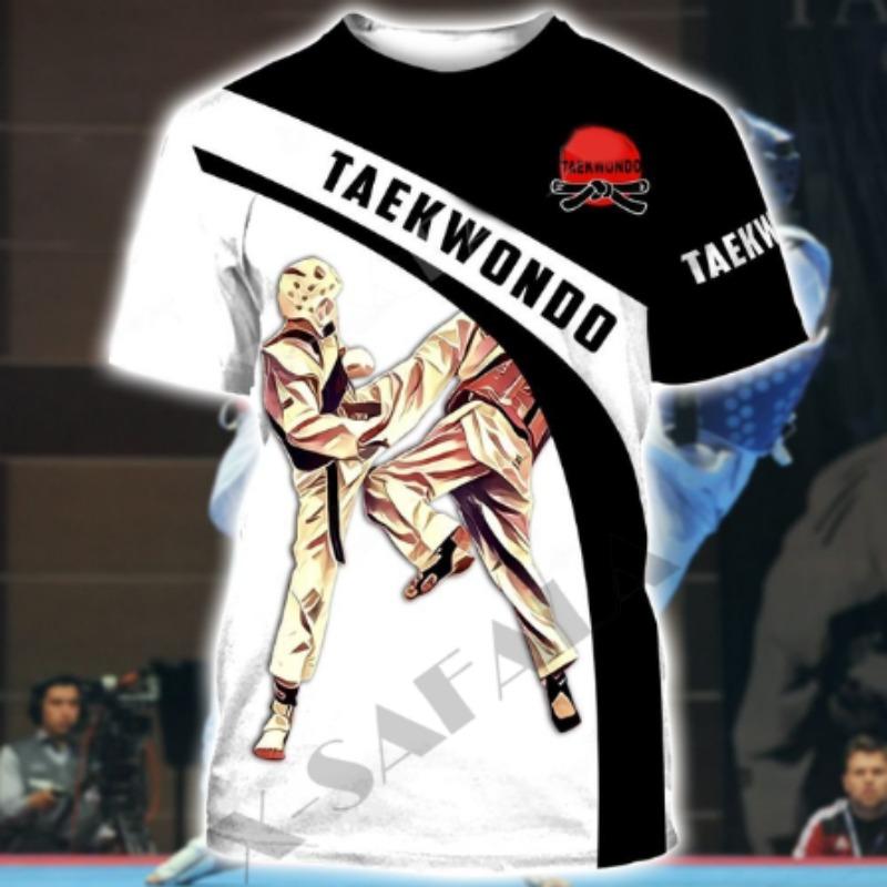Sport Summer Men'S T-Shirt Wrestling Taekwondo Casual Sport O Collar Quick Dry Loose Short Sleeved Fashion Street Fitness Top