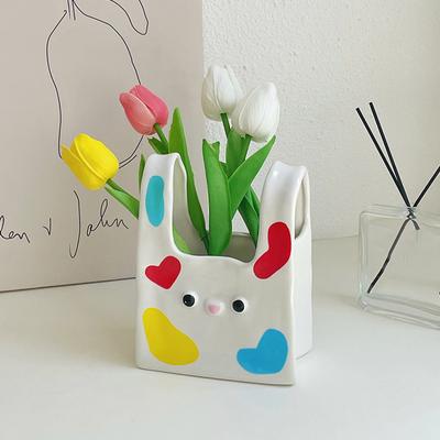 Schattige Handtas Bloempot Keramische Vetplant Pot Pot Plantenbak Huisdecoratie Bureau Ornamenten Bonsai Plantenbak