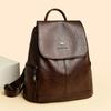 Women's Soft Leather Backpack Student School Bag Female High Quality Rucksack Multi-functional Ladies Shoulder Bag Commuting Sac