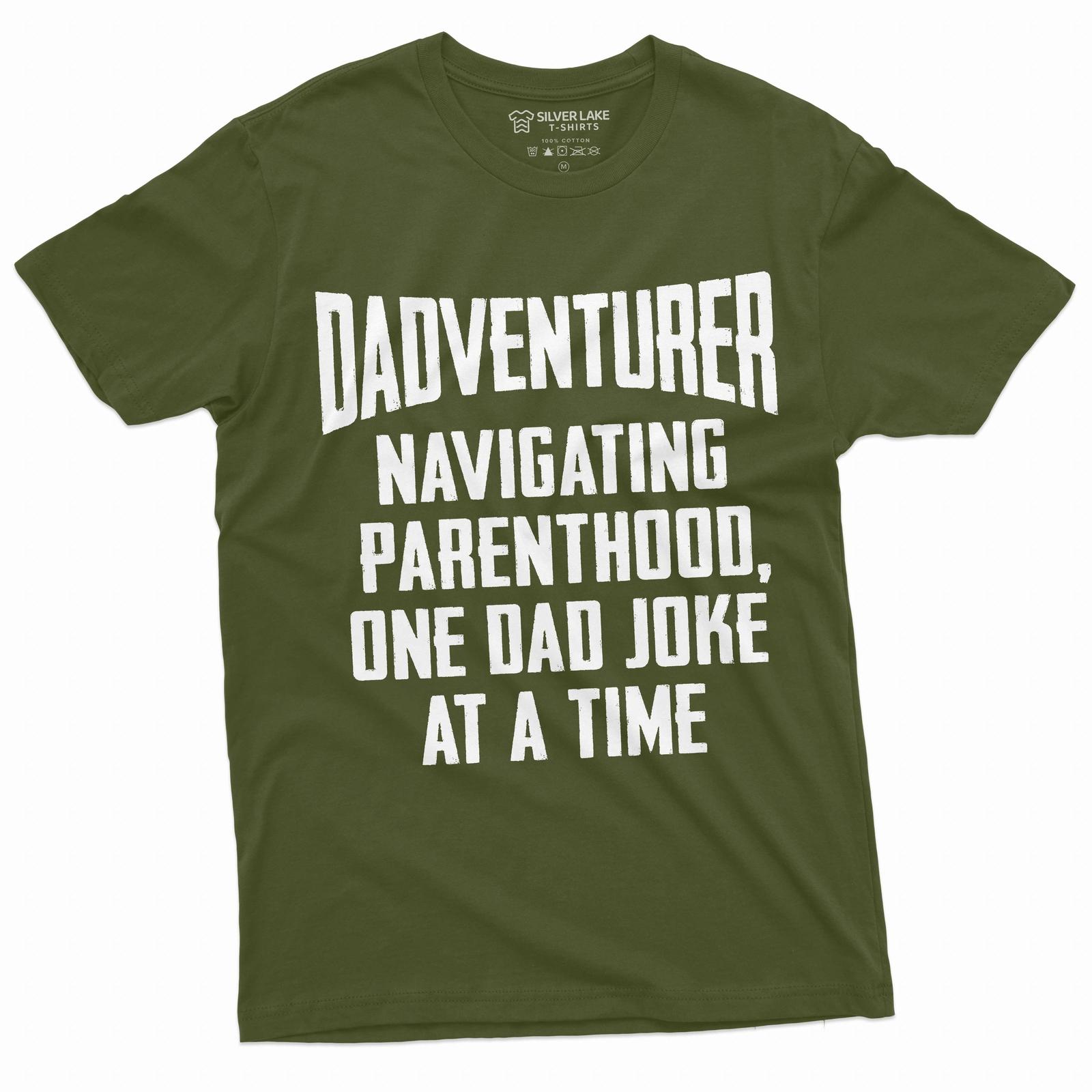 funny Dadventurer fathers day gift humorous dad joke shirt christmas gifts S