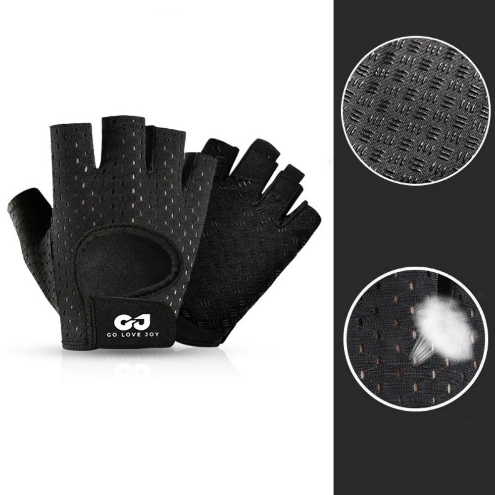 1 Pair Breathable Cycling Gloves Anti-Slip Half Finger Gloves Fitness Gloves  Weightlifting