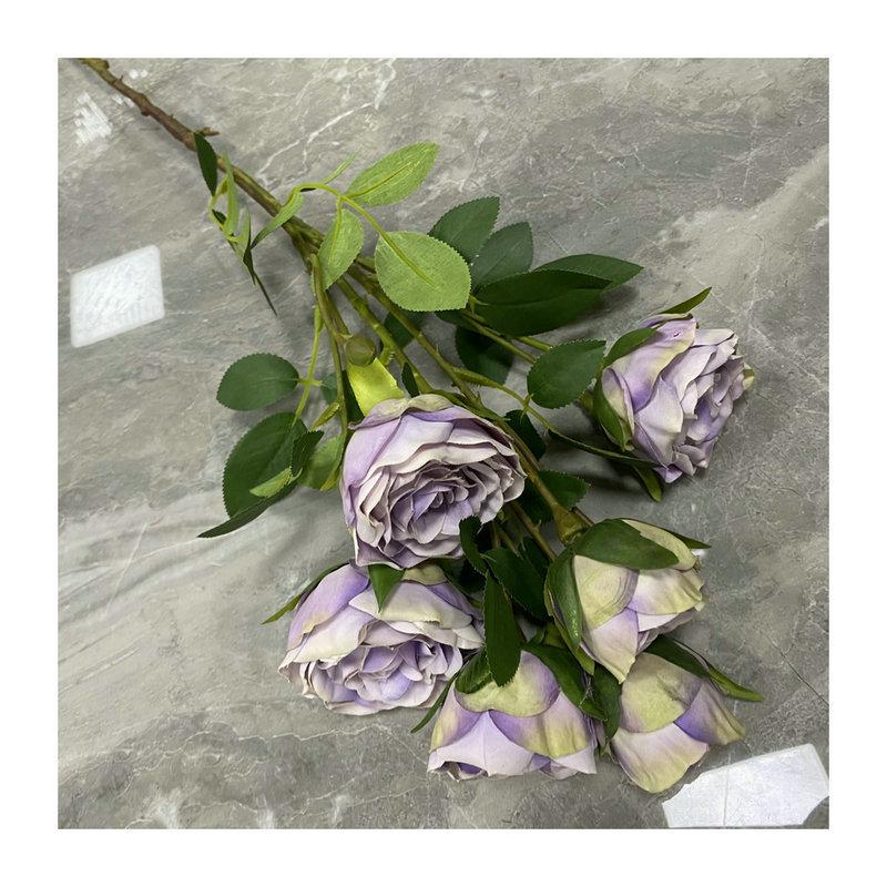 Romantic Wedding Artificial Rose Bouquet With Silk Flowers For Event Decor And Photography Props